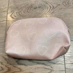 Pandora Cosmetic Bag Makeup Pouch‎ Light Pink Heart Print Travel Accessory